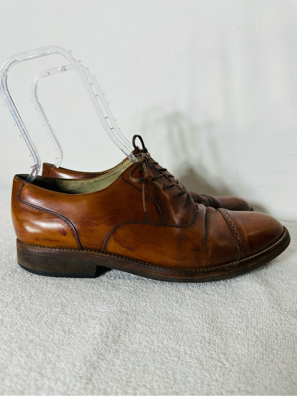 Vintage Rockport DresSports Brown Leather Cap Toe Brogue Oxford Dress Shoes 11M